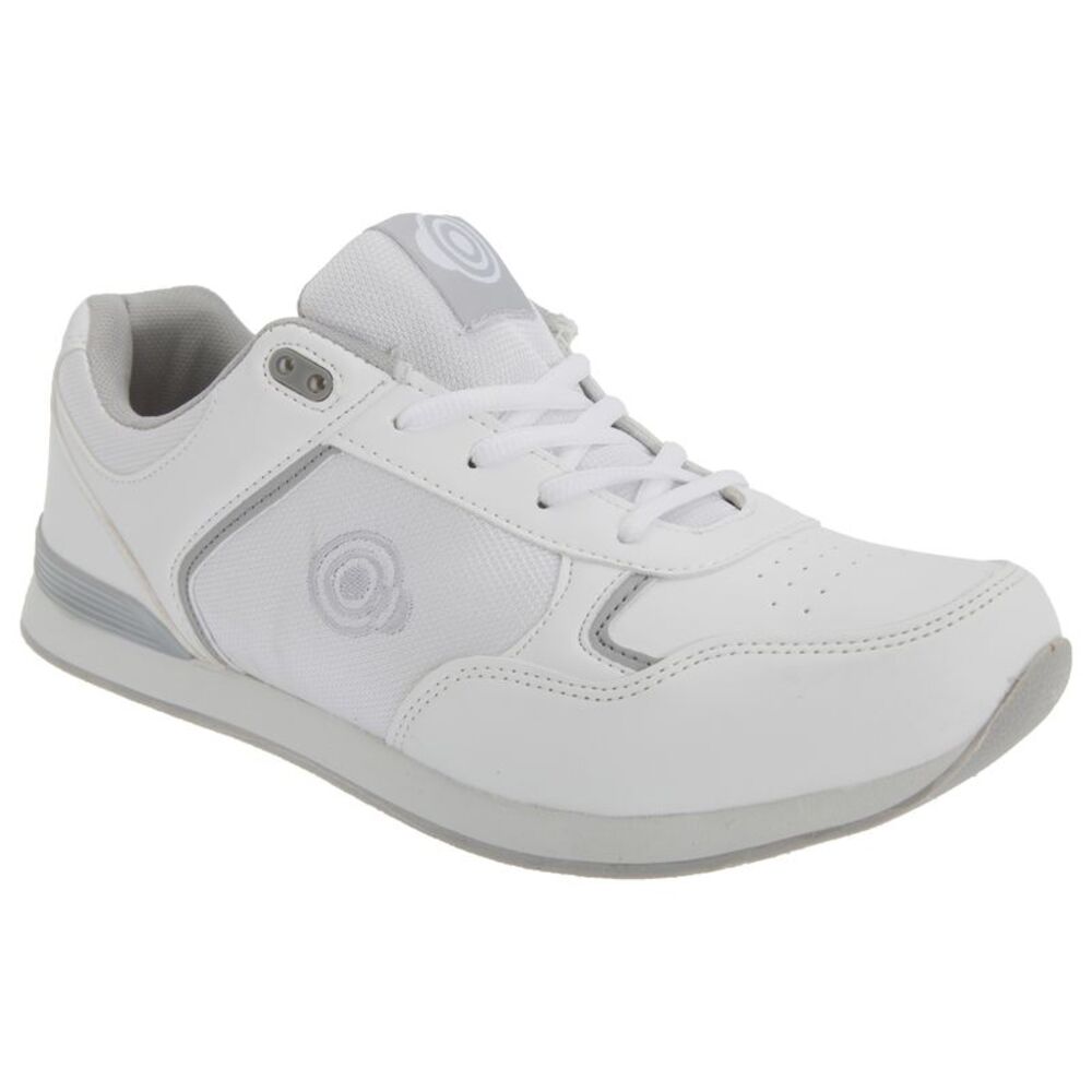 Dek Mens Jack Lace Up Sneaker-Style Bowling Shoes / White